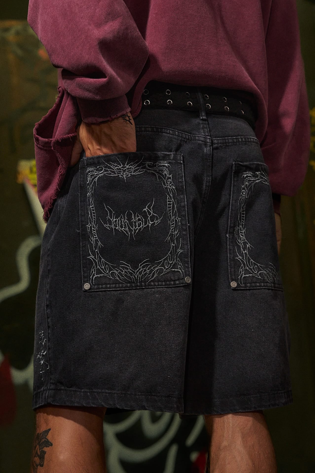 1025 - Phantom Embroidery Jorts - April 30th - Image 5
