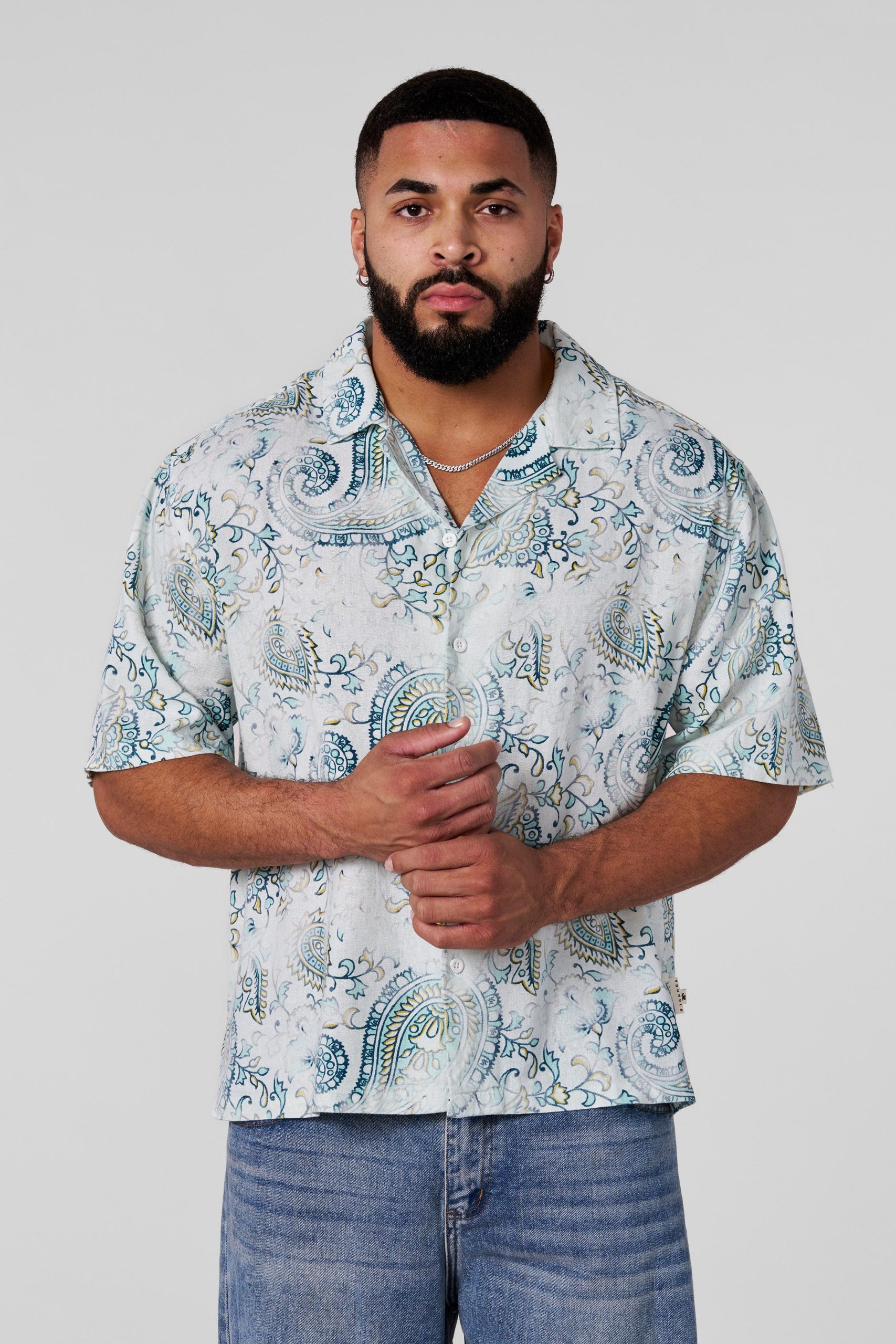 4093 - Mosaic Linen Button-Ups - Image 6