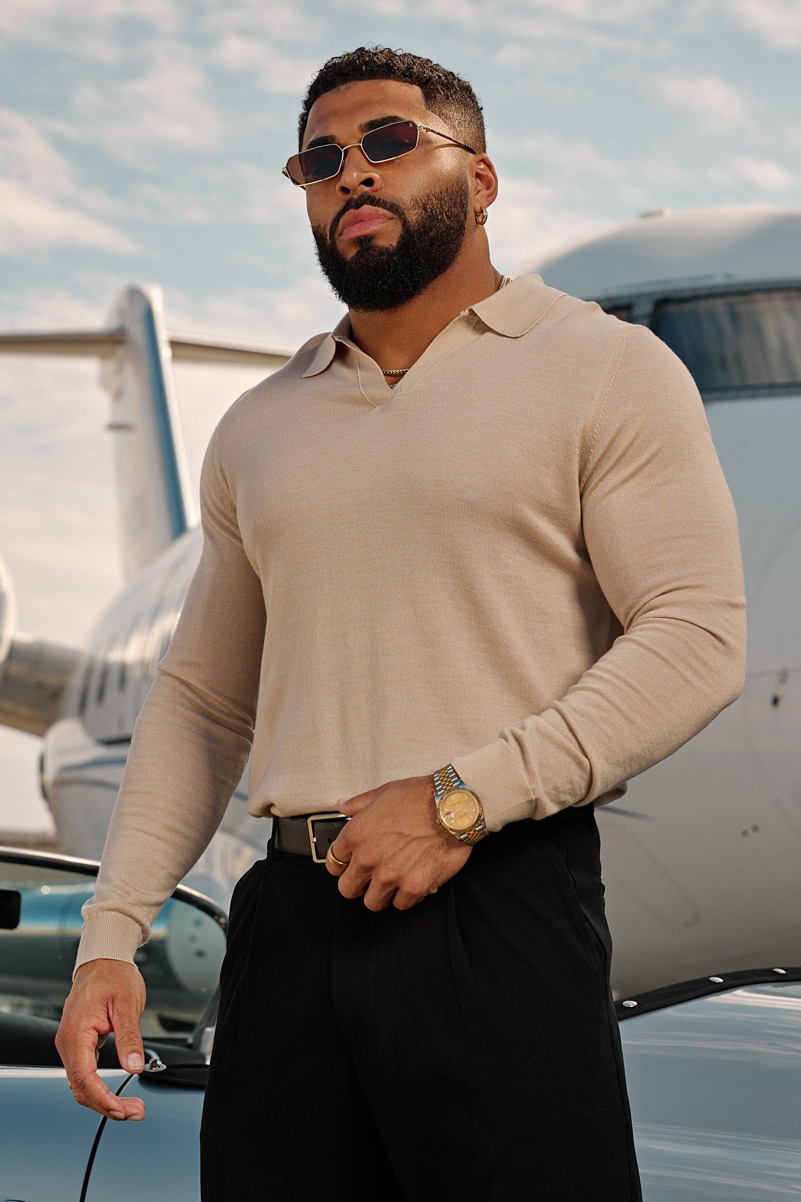 8018 - Monaco Wool Longsleeve Polo - Image 3