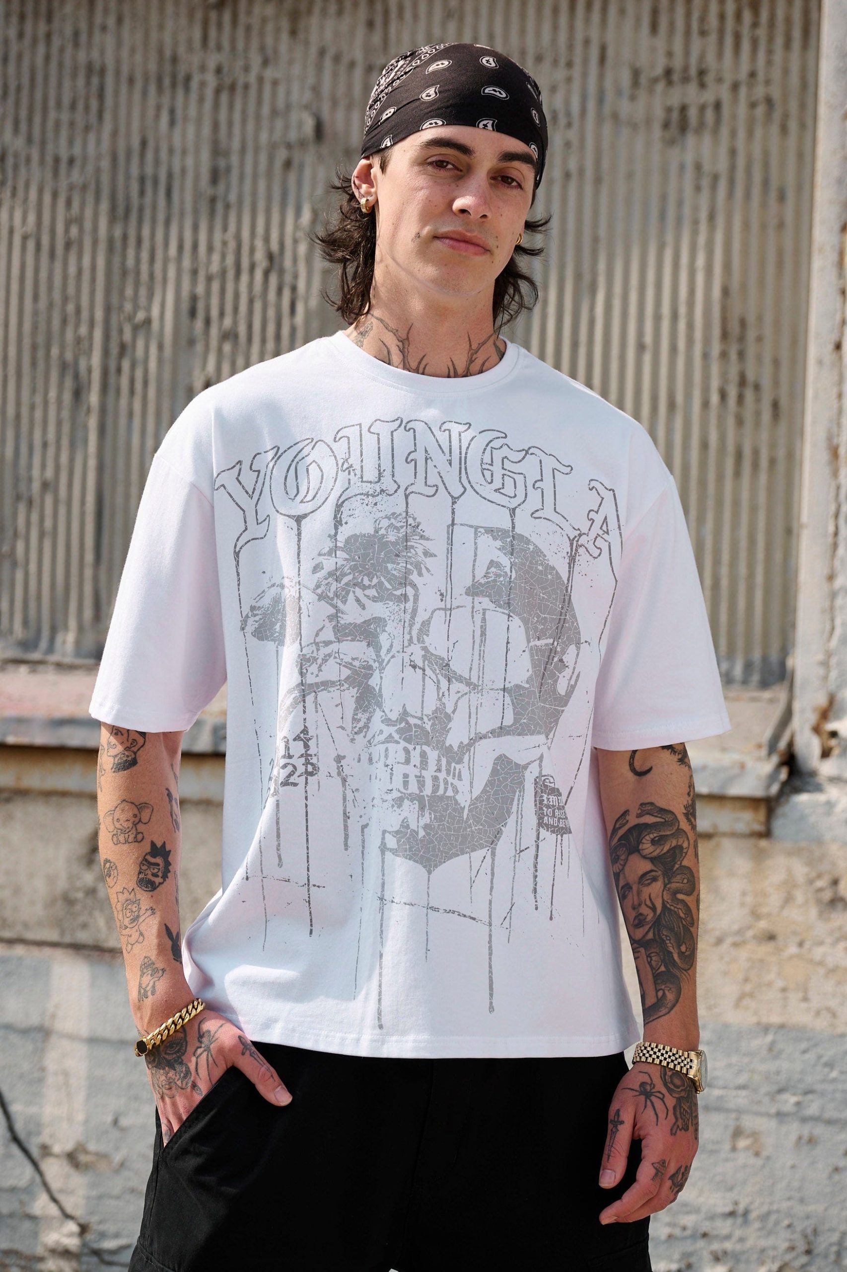 4116 - Floral Skull Tees - Image 3