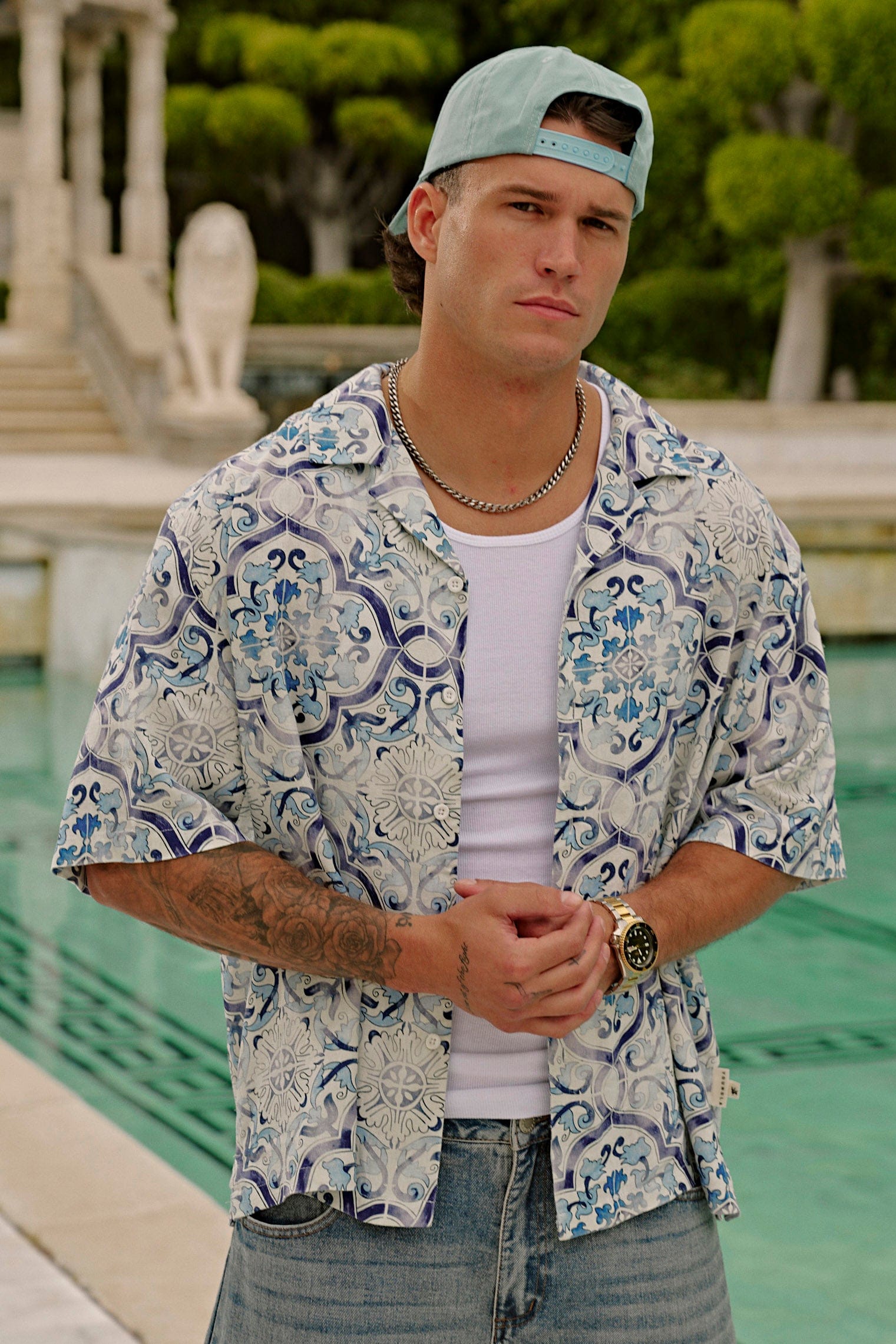 4093 - Mosaic Linen Button-Ups - Image 3